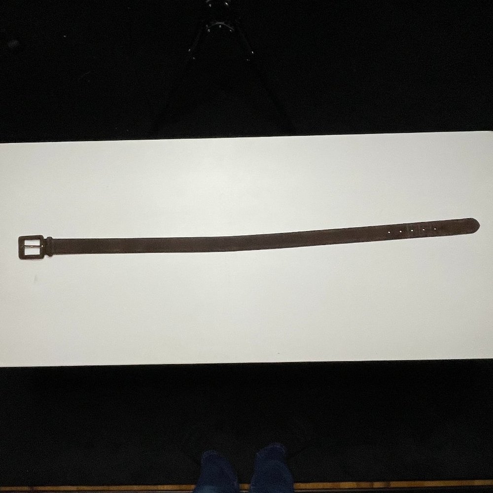 Ralph Lauren Chocolate Brown Suede Leather Belt
